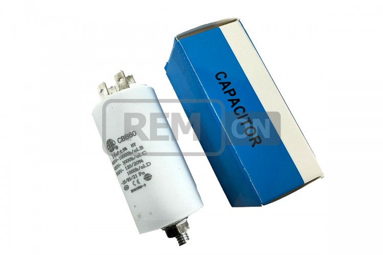 Конденсатор CBB60 16 мкФ 450V, з гайкою
